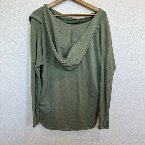 Athleta- Olive Green Purana Wrap Sweater SP - Picture 7 of 8